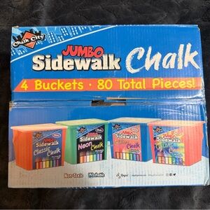 Jumbo Sidewalk Chalk Set - 80 Pieces